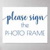 Bitte unterschreiben Sie Foto Frame | Script Poste Poster (Vorne)
