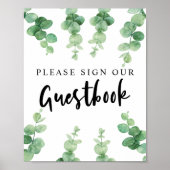 Bitte unterschreiben Sie unser Gästebuch Eukalyptu (Vorne)