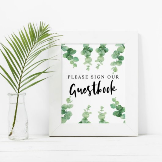 Bitte unterschreiben Sie unser Gästebuch Eukalyptu