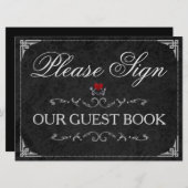 Bitte unterschreiben Sie unser Gästebuch Halloween Einladung (Vorne/Hinten)