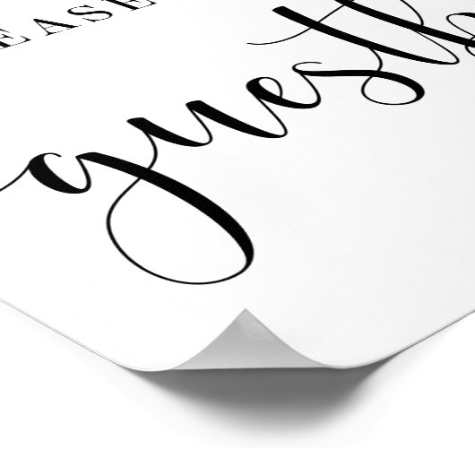 Bitte unterschreiben Sie unser Gästebuch Hochzeits (Ecke)