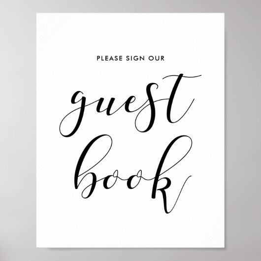 Bitte unterschreiben Sie unser Gästebuch-Hochzeits Poster (Vorne)