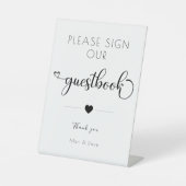 Bitte unterschreiben Sie unser Gästebuch Minimalis Sockelschild (Vorderseite)