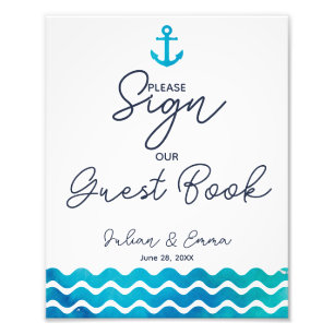 Bitte unterschreiben Sie unser Gästebuch-Schild Ma Fotodruck