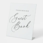 Bitte unterschreiben Sie unser Gästebuch Wedding P Sockelschild (Vorderseite)