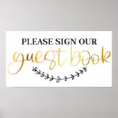 Bitte unterschreiben Sie unser Gästebuch White Gol (Vorne)