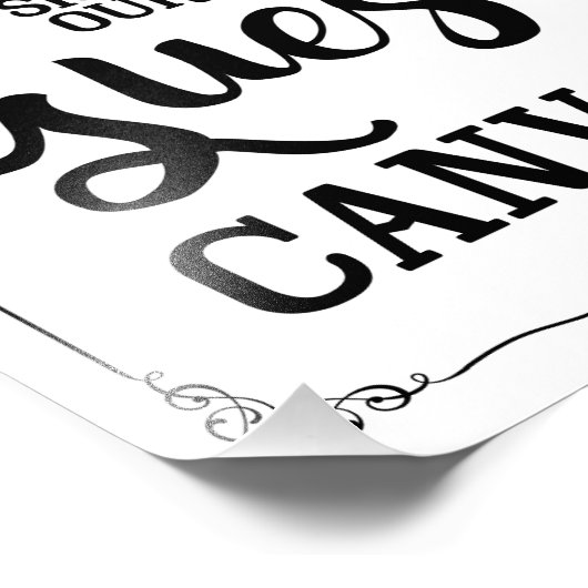 Bitte unterschreiben Sie unser Leinwand Hochzeitsz Fotodruck (Ecke)