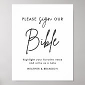 Bitte unterschreiben Sie unsere Bibel Wedding Gäst Poster (Vorne)