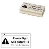 "Bitte unterschreiben und zurück" & Individuelle N Gummistempel (Stempel)