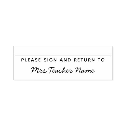 Bitte unterschreiben und zurückgeben permastempel (Design)