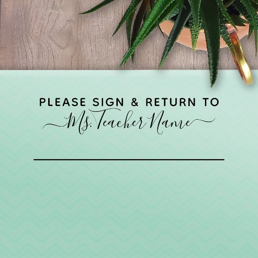 Bitte unterschreiben und zurückschicken - Name des Permastempel