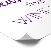 Bitte unterzeichnen Sie die Weinflasche | Lila Skr Poster (Ecke)