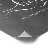 Bitte unterzeichnen Sie ein Herz-Hochzeit-Zeichen Poster (Ecke)