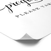 Bitte unterzeichnen Sie ein Programm Poster (Ecke)