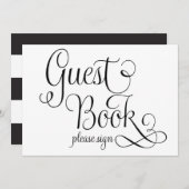 Bitte unterzeichnen Sie ein Zeichen für Hochzeit. Einladung (Vorne/Hinten)