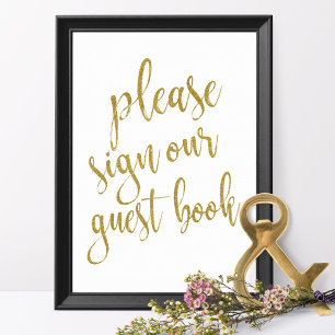 Bitte unterzeichnen Sie unser Gästebuch 8x10 Weddi