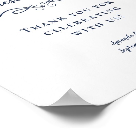 Bitte unterzeichnen Sie unser Gästebuch Elegant Bl (Ecke)