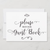 Bitte unterzeichnen Sie unser Gästebuchssegment Einladung (Vorderseite)
