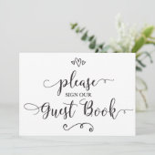 Bitte unterzeichnen Sie unser Gästebuchssegment Einladung (Stehend Vorderseite)