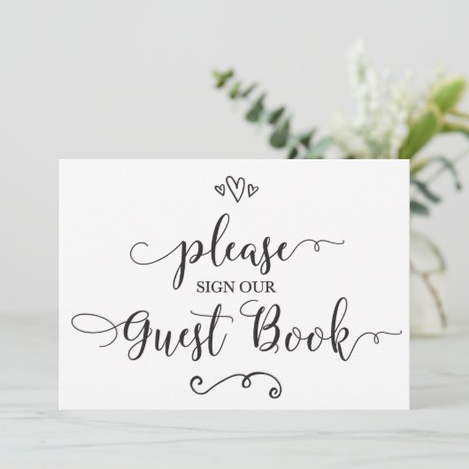 Bitte unterzeichnen Sie unser Gästebuchssegment Einladung (Stehend Vorderseite)