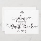 Bitte unterzeichnen Sie unser Gästebuchssegment Einladung (Vorne/Hinten)