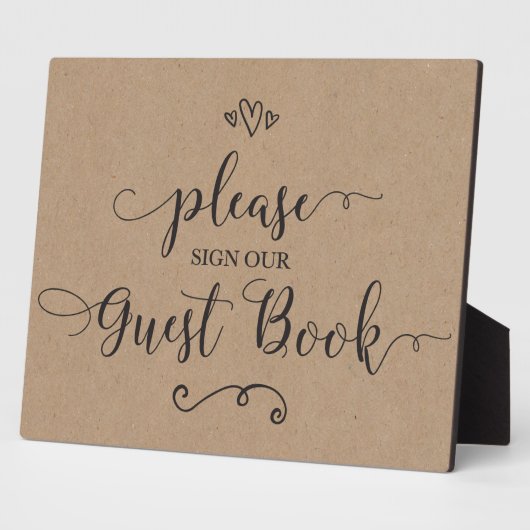 Bitte unterzeichnen Sie unser Gästebuchssegment Fotoplatte (Seite)