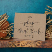 Bitte unterzeichnen Sie unser Gästebuchssegment Fotoplatte (Seite)