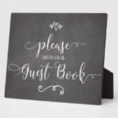 Bitte unterzeichnen Sie unser Gästebuchssegment Fotoplatte (Seite)