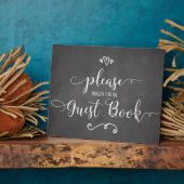 Bitte unterzeichnen Sie unser Gästebuchssegment Fotoplatte (Seite)