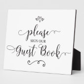 Bitte unterzeichnen Sie unser Gästebuchssegment Fotoplatte (Seite)