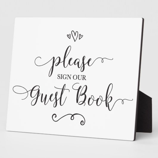 Bitte unterzeichnen Sie unser Gästebuchssegment Fotoplatte (Seite)