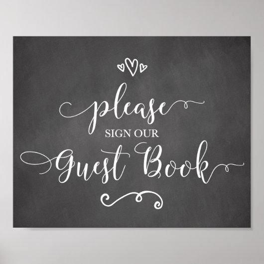 Bitte unterzeichnen Sie unser Gästebuchssegment Poster (Vorne)