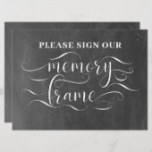 Bitte unterzeichnen Sie unsere Memory Frame Weddin Einladung (Vorne/Hinten)