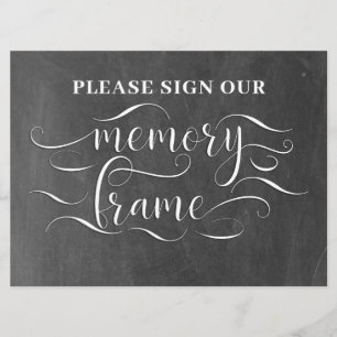 Bitte unterzeichnen Sie unsere Memory Frame Weddin Einladung
