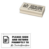 "BITTE UNTERZEICHNEN UND SCHNELL AUF" Briefmarke " Gummistempel (Stempel)