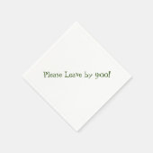 Bitte Verlass bis 9:00 Uhr! Einfache Design Funny Serviette (Ecke)