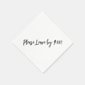 Bitte Verlass bis 9:00 Uhr! Einfache Design Funny  Serviette (Ecke)