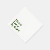 Bitte Verlass bis 9:00 Uhr! Einfache Design Funny  Serviette (Ecke)