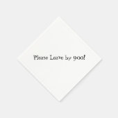 Bitte Verlass bis 9:00 Uhr! Einfache Design Funny Serviette (Ecke)