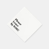 Bitte Verlass bis 9:00 Uhr! Einfache Design Funny  Serviette (Ecke)