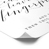 Bitte Verlass Dein Fingerprint Gast Book Sign Poster (Ecke)