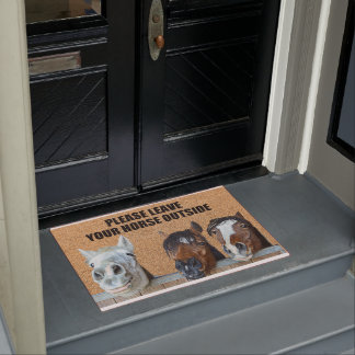 Bitte Verlass dein Pferd draußen Fußmatte