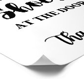 Bitte verlass deine Schuhe an der Tür Poster (Ecke)