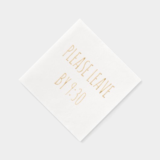 Bitte Verlass Gold Foil Funny Party Napkins Servietten Mit Folie (Rechts)