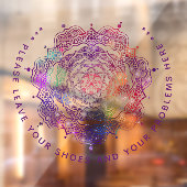 Bitte Verlass hier deine Schuhe und deine Probleme Fensteraufkleber (Blatt 2)