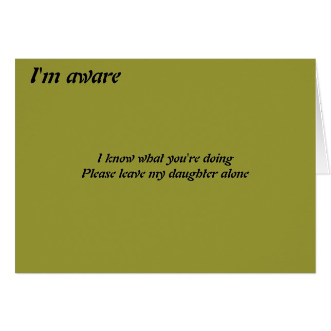 Bitte verlass meine Tochter allein (Vorderseite (Horizontal))