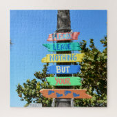 Bitte Verlass nichts außer deinen Fußspuren Strand Puzzle (Vertikal)