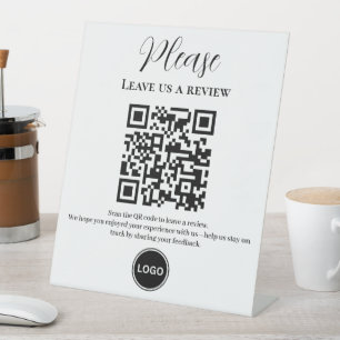 Bitte Verlass uns eine Überprüfung QR-Code Sockelschild