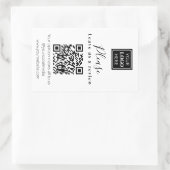 Bitte Verlass uns einen QR Code Business Rechteckiger Aufkleber (Tasche)