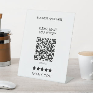 Bitte Verlass uns einen QR-Code überprüfen Sockelschild
